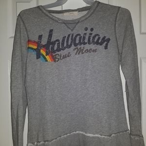 Distressed fall long sleeved tee